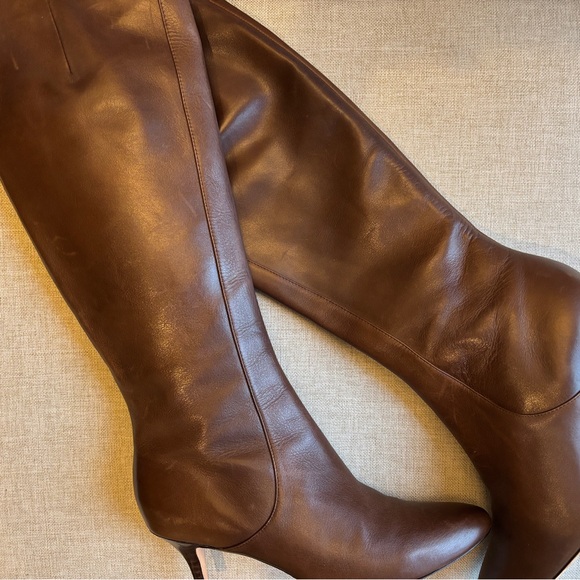 Cole Haan “Chrystie” High Heel Leather Knee Boots Women’s 8B Brown - Picture 5 of 15